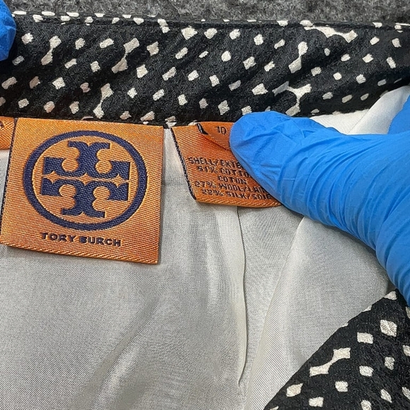 Tory Burch Black Tweed Silk-Blend Pencil Skirt – Size 10 - Picture 4 of 4